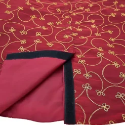Best Red and Gold Emboidered Tree Skirt Christmas Tree Skirts & Collars
