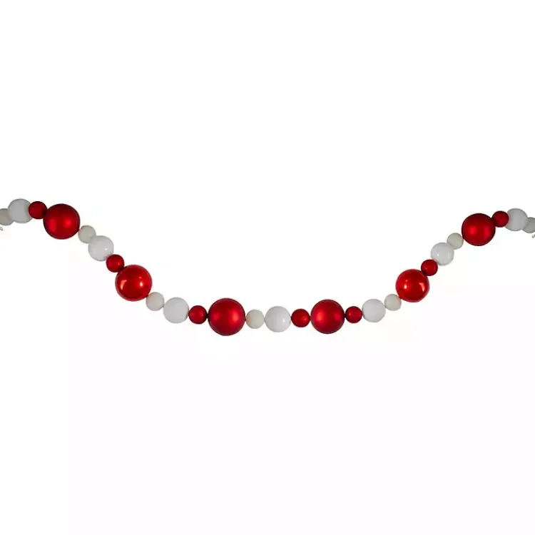 Outlet Red and White Shatterproof Ornament Tree Garland Christmas Tree Decorations