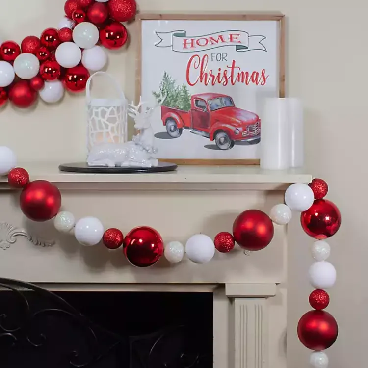 Outlet Red and White Shatterproof Ornament Tree Garland Christmas Tree Decorations