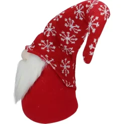 Red and White Snowflake Christmas Gnome Christmas Decorations