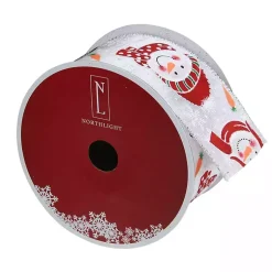 Online Red and White Snowman 16 yard Christmas Ribbon Christmas Tree Decorations