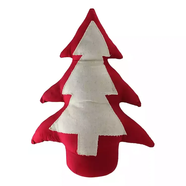 Hot Red and White Weighted Tabletop Christmas Tree Christmas Decorations
