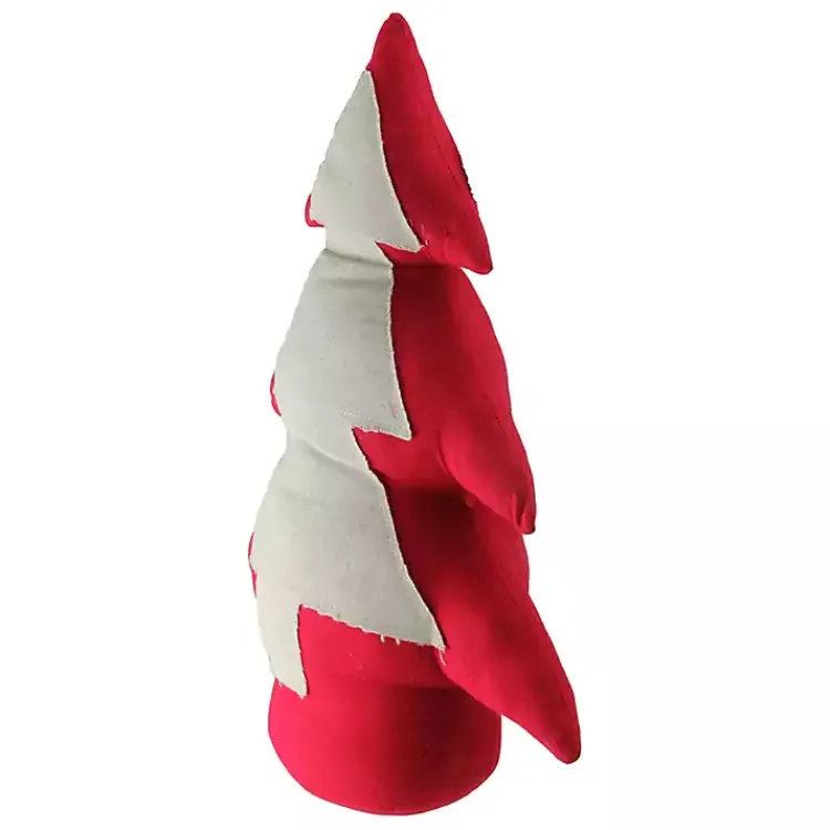 Hot Red and White Weighted Tabletop Christmas Tree Christmas Decorations