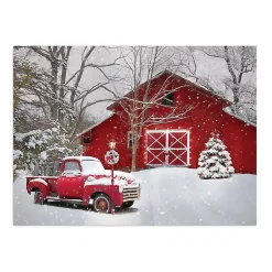Best Red Barn Red Truck Canvas Art Print Christmas Art & Wall Decor