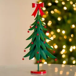 Red Bells with Bow Christmas Tree, 15 in. Christmas Decorations