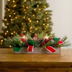 Best Red Berry and Ribbon Christmas Centerpiece Arrangements & Greenery