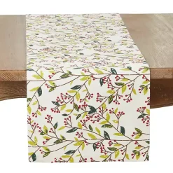 Kirklands Home Table Linens|Red Berry Delight Cotton Runner