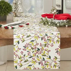 Kirklands Home Table Linens|Red Berry Delight Cotton Runner