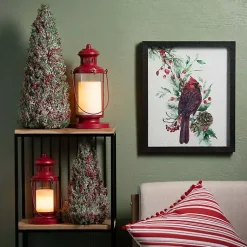 Red Berry Frosted Mini Tabletop Trees, Set of 2 Christmas Decorations