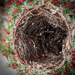 Red Berry Frosted Mini Tabletop Trees, Set of 2 Christmas Decorations