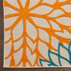 Kirklands Home Outdoor Rugs|Red Bright Floral Burst Outdoor Area Rug, 7x10