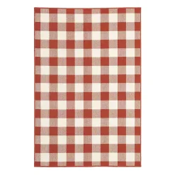 Kirklands Home Outdoor Rugs|Buffalo Check Outdoor Area Rug, 5x7 Red