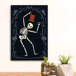 Outlet Red Dancing Skeleton Man Halloween Wall Plaque Halloween