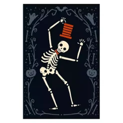 Outlet Red Dancing Skeleton Man Halloween Wall Plaque Halloween