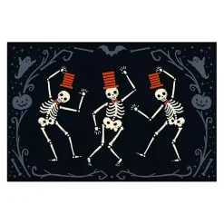 Clearance Red Dancing Skeletons Halloween Wall Plaque Halloween