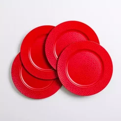 New Dotted Chargers, Set of 4 Christmas Dining & Entertaining