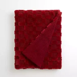 Best Faux Fur and Boucle Checkerboard Throw Blankets & Throws