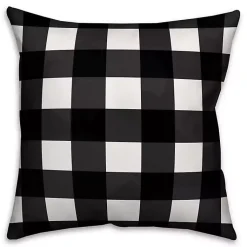 Kirklands Home Outdoor Cushions & Pillows|Red Floral Buffalo Check Outdoor Pillow