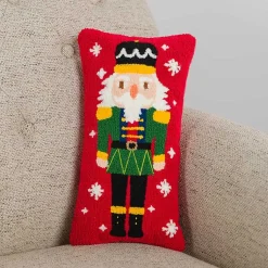Discount Red Holly Nutcracker Mini Pillow Pillows