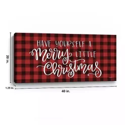 Discount Red Merry Little Christmas Giclee Canvas Art Print Christmas Art & Wall Decor