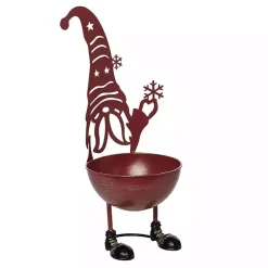Sale Metal Christmas Gnome Bowl, 16 in. Christmas Decorations