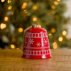 Discount Metal Fair Isle Bell, 8 in. Christmas Decorations