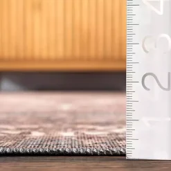 Kirklands Home Area Rugs|Persian Medallion Washable Area Rug, 3x5 Red