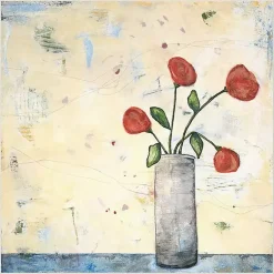 Kirklands Home Canvas Art|Red Picked Flowers Framed Canvas Art Print