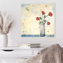 Kirklands Home Canvas Art|Red Picked Flowers Framed Canvas Art Print