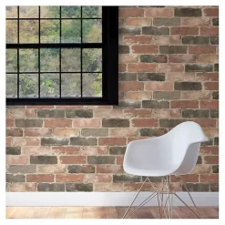 Kirklands Home Wall Murals & Wallpaper|Red Reclaimed Brick Peel & Stick Wallpaper