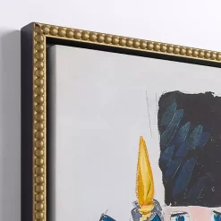 Hot Red Sketched Nutcracker Framed Canvas Art Print Christmas Art & Wall Decor