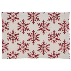 Online Red Snowflake Christmas Placemats, Set of 4 Christmas Dining & Entertaining