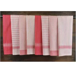 Online Red Stripe Kitchen Towels, Set of 8 Christmas Dining & Entertaining