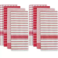 Online Red Stripe Kitchen Towels, Set of 8 Christmas Dining & Entertaining