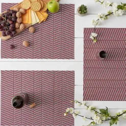 Kirklands Home Table Linens|Textu Twill Weave Placemats, Set of 6 Red