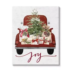 Online Red Truck Christmas Joy Canvas Art Print Christmas Art & Wall Decor
