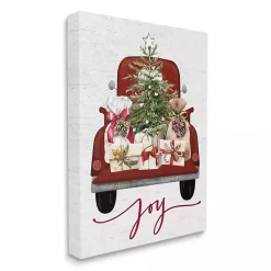 Online Red Truck Christmas Joy Canvas Art Print Christmas Art & Wall Decor