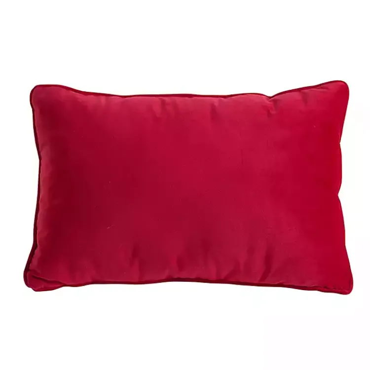 Online Red Velvet Joy Snowflake Lumbar Pillow Christmas Pillows