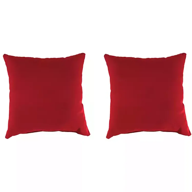 Kirklands Home Outdoor Cushions & Pillows|Veranda Outdoor Pillows, Set of 2 Red