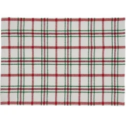Best Red Wide Plaid Christmas Placemats, Set of 4 Christmas Dining & Entertaining