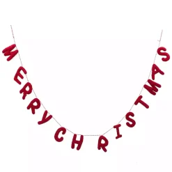 Sale Wool Merry Christmas Banner Christmas Art & Wall Decor