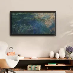 Kirklands Home Canvas Art|Reflections of Clouds Framed Canvas Art Print Blue