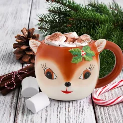 Kirklands Home Glassware & Drinkware|Reindeer Christmas Mug