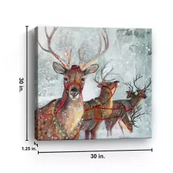 Sale Reindeer Friends Canvas Art Print Christmas Art & Wall Decor