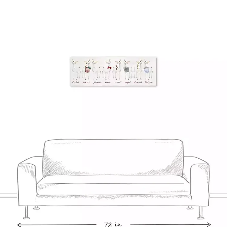 Clearance Reindeer Lineup Canvas Art Print Christmas Art & Wall Decor