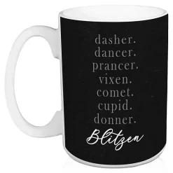 Outlet Reindeer Name Mugs, Set of 2 Christmas Dining & Entertaining