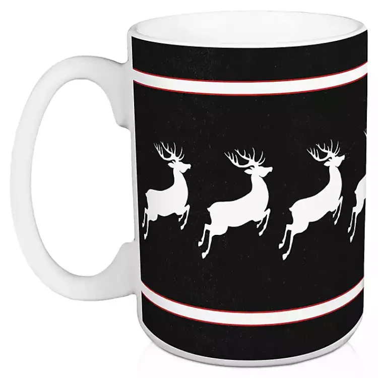 Outlet Reindeer Name Mugs, Set of 2 Christmas Dining & Entertaining
