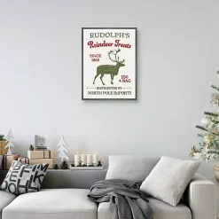 Discount Reindeer Treats Framed Canvas Print Christmas Art & Wall Decor