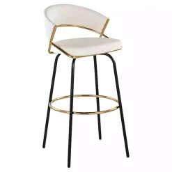 Kirklands Home Bar Stools & Counter Height Stools|Remy Swivel Bar Stools, Set of 2 White