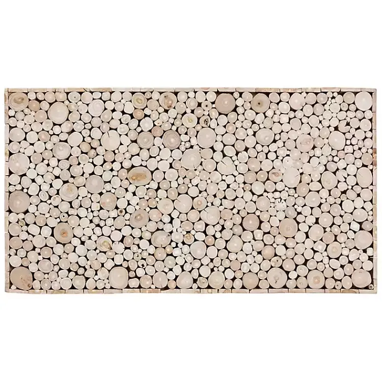 Kirklands Home Coffee Tables|Repurposed Wood Logs Recgle Coffee Table Tan